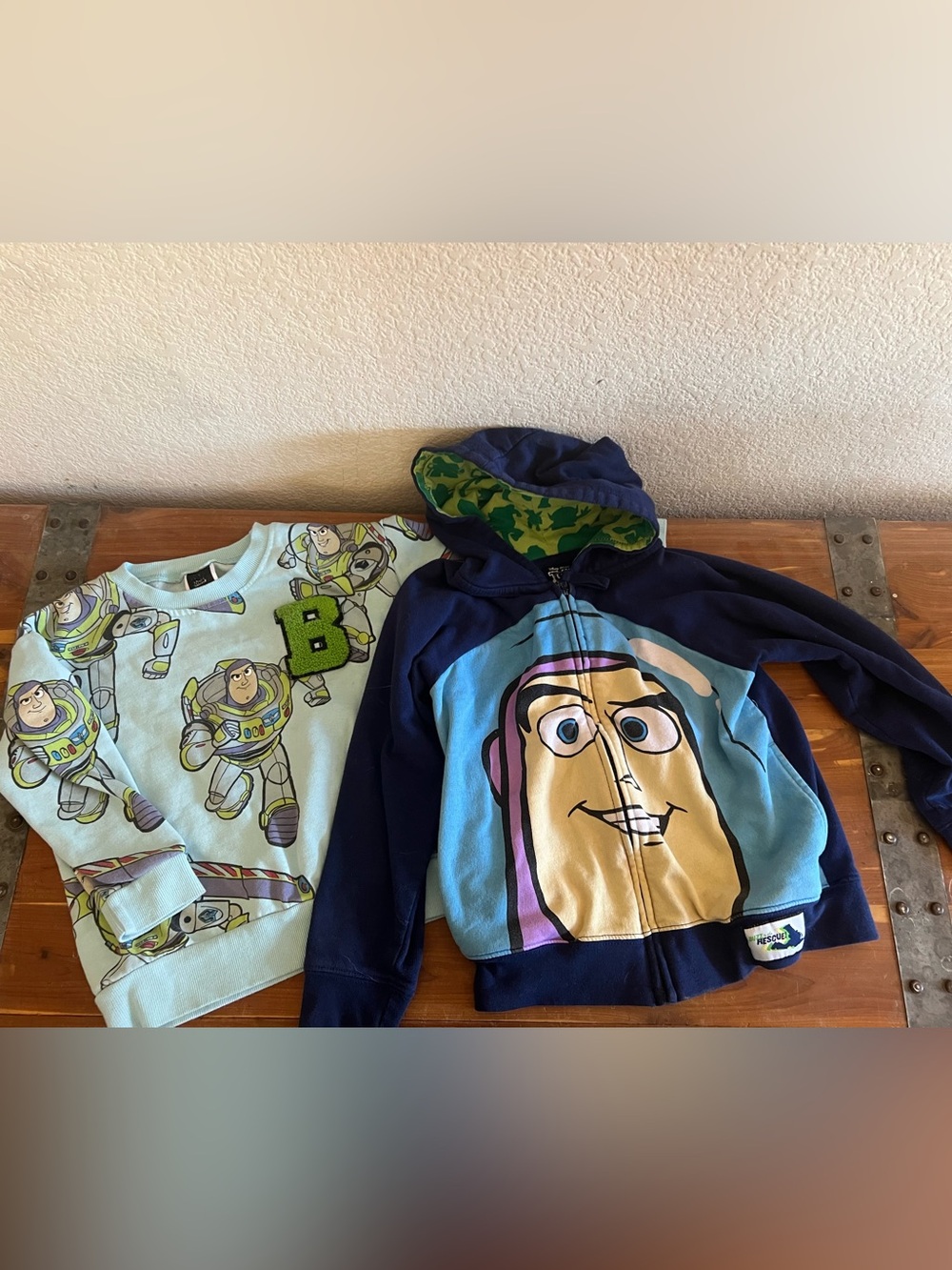 Disney Buzz Lightyear Kids Hoodie & Sweatshirt Set - Navy, Light Blue, Green